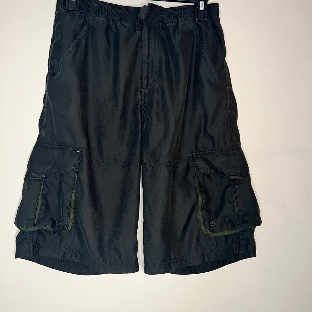 REI Boys L 14/16 charcoal long cargo shorts
